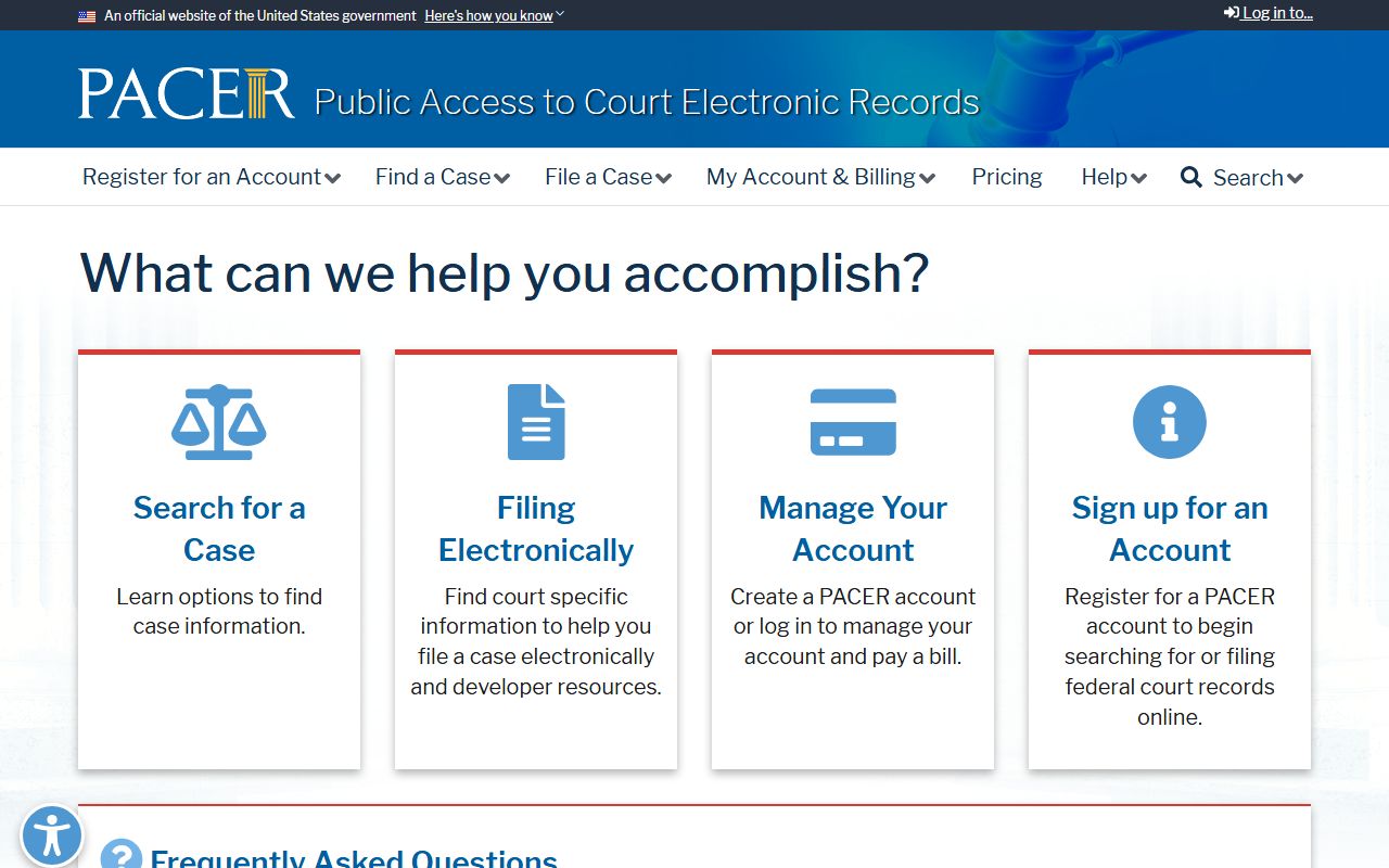 PACER federal court records for Hidalgo County cases