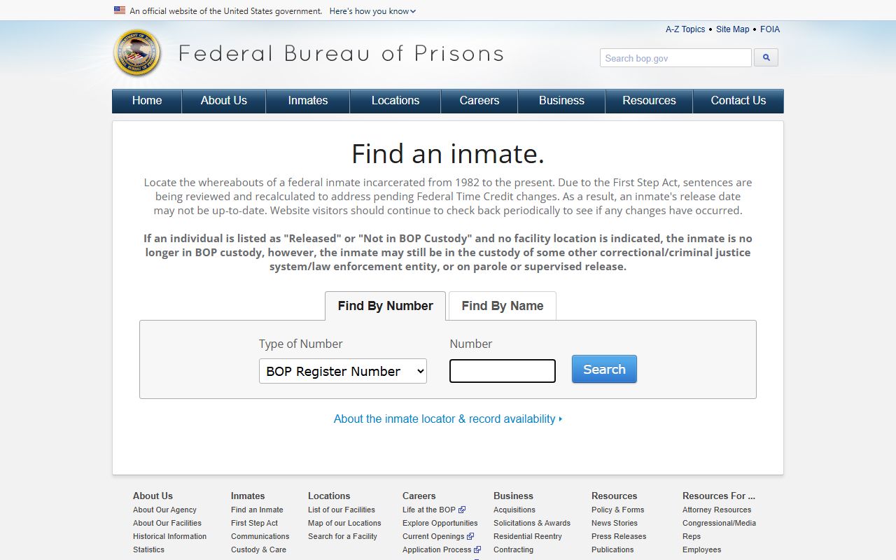 Federal BOP inmate locator for released Hidalgo County inmates