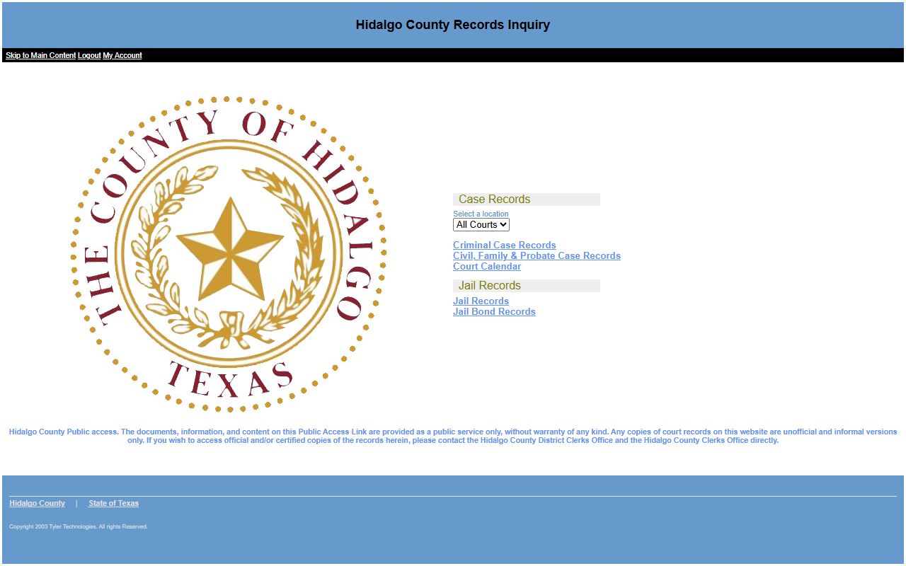 Hidalgo County probate records search lane